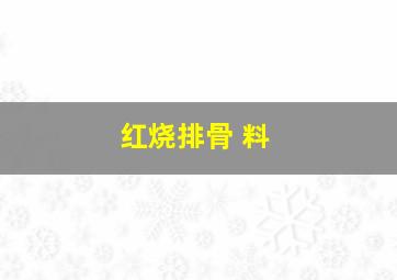 红烧排骨 料